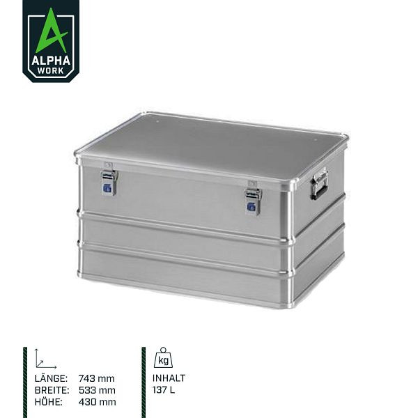 Alpha Work transportbox, 743 x 533 x 430 mm, 137 l, 08303