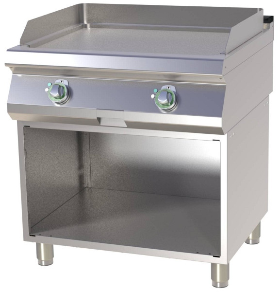 A&S Gastro elektrische grillplaat met open bodem, glad met 2 verwarmingszones, FTH-C-780E