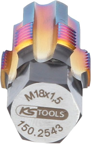 KS Tools draadsnijder met geleidebouten voor lambdasondes, M18x1,5, 150.2543