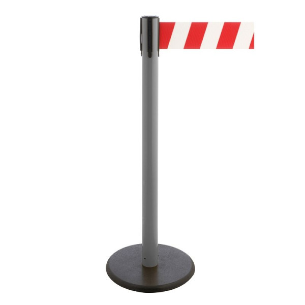 Stein HGS HGS personengeleidingssysteem -P-Line Premium-, antraciet, rood/wit diagonaal (gearceerd), met riemeindstuk (standaard), 34241a-1302