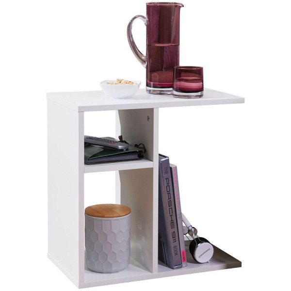 Wohnling bijzettafel MILO 50 x 50 x 30 cm hout wit design, WL5.315
