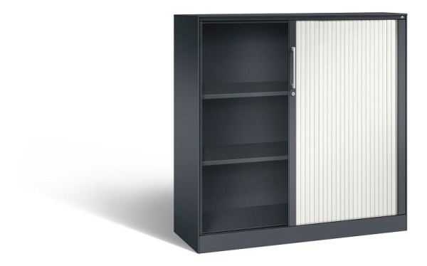 C+P rolluikkast Asisto, H1310xB1200xD435mm, kleur: zwartgrijs/verkeerswit, beugelgreep, 3 niveaus, 143031-000 S10086