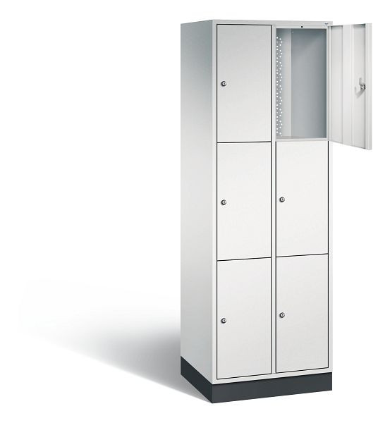 C+P lockerkast Intro, H1950xB620xD490mm, kleur: lichtgrijs, 8370-201 S10010