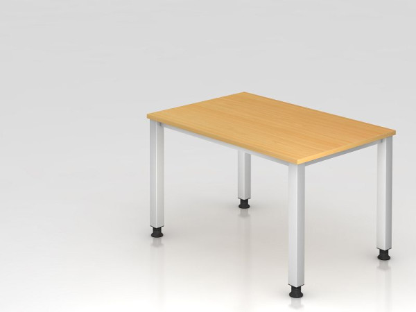 Hammerbacher bureau 4-poots vierkant 120x80cm beuken, rechthoekige vorm, VQS12/6/S