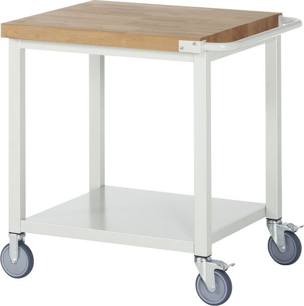 RAU verrijdbare werkbank serie 8000, plaatstalen legbord, 750x880x700 mm, 05-8000-6-077B4S.12