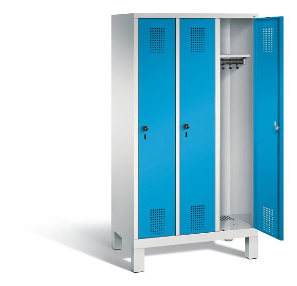 C+P schoolkluis Evolo, H1650xB900xD500mm, kleur: lichtgrijs/lichtblauw, 480106-30 S10021