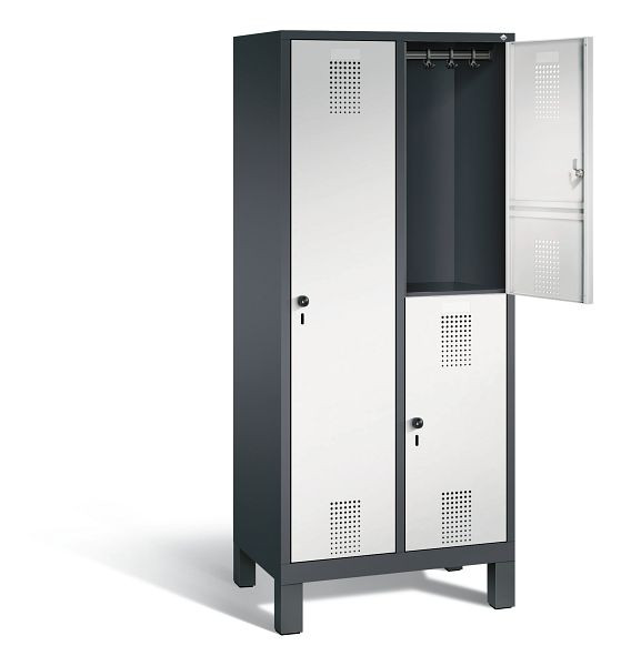 C+P cijferslot Evolo, H1850xW810xD500mm, kleur: zwartgrijs/lichtgrijs, 48610-22 S10012