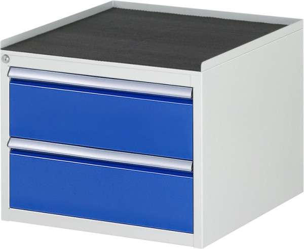 RAU ladekast serie 7000, B580xD650xH465mm, laden: 2xH180mm, metalen onderstel met 3-zijdige rolrand en antislipmat, 03-L2.0A-MT.11