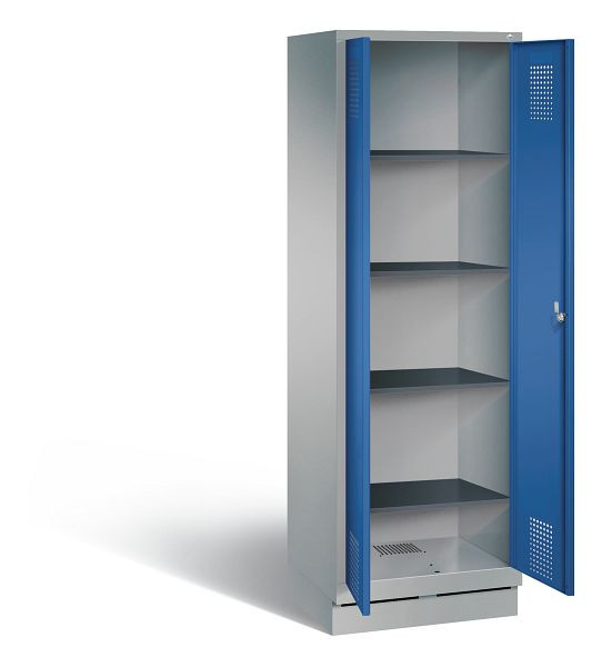 C+P washok Evolo, H1800xB610xD500mm, kleur: wit aluminium / gentiaanblauw, 48222-20b S10145