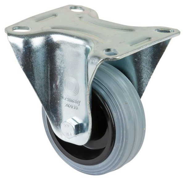 BS-rollen transportrol, vaste rol, wielbreedte 35 mm, wiel-Ø 80 mm, draagvermogen 50 kg, kunststof, rollager, plaat, VE 4 stuks, L410.B46.080