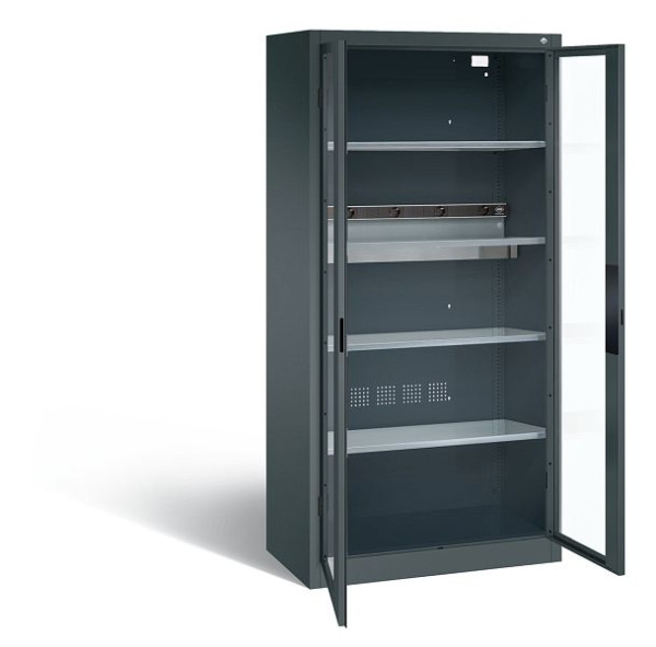 C+P accu laadkast serie 89, H1950xW930xD500mm, kleur: antraciet grijs, verzonken handgreep, 8921-055E1 S10001