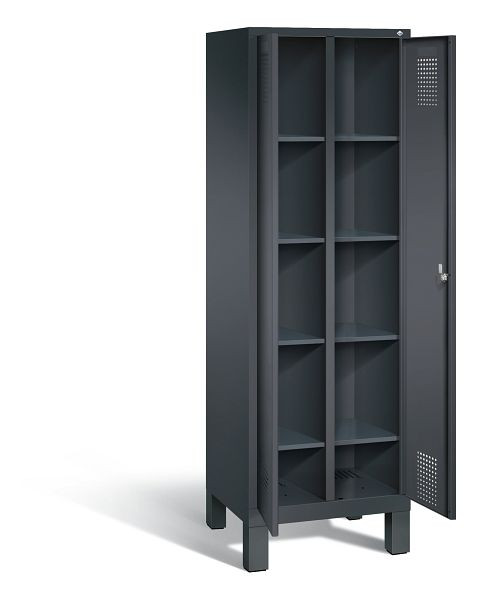 C+P washok Evolo, H1850xB610xD500mm, kleur: zwart-grijs, 48012-20B S10019