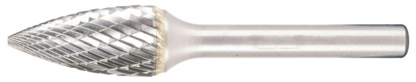 SW-Stahl hardmetalen frees, puntig, met 12 mm kernboor, 82555L-10