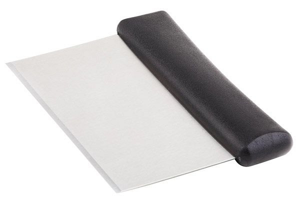 APS deegschraper / -snijder, 15,5 x 8 cm, roestvrijstalen mes, antislip polypropyleen handvat, zwart, 88930