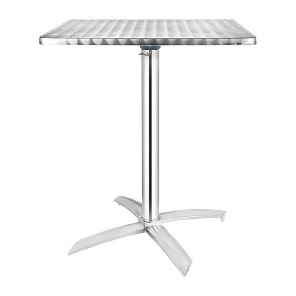 Bolero vierkante klaptafel RVS 1 poot 60cm, CG838