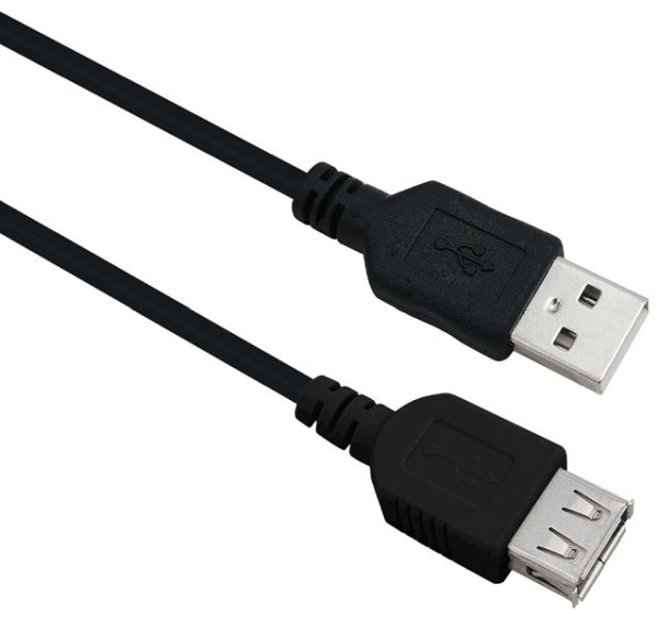Helos verlengkabel, USB 2.0 A male/A female, 0,5m, zwart, 288309