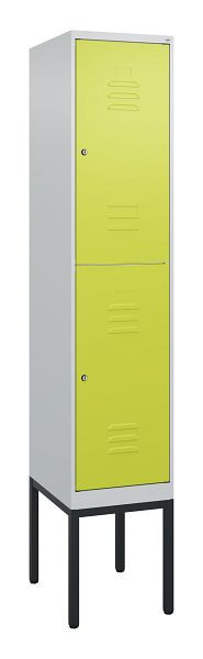C+P dubbeldekskast Classic PLUS, frame, 2120x400x500mm, 7035/0024, cilindersloten, 0803307-12 S10025