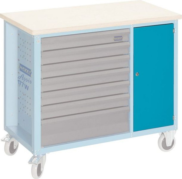 Hazet deur, afsluitbaar, voor rechter kastdeel, voor werkbankassistent 177 W, afmetingen/lengte: 682 mm x 293 mm x 20 mm, 177W-21