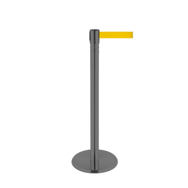 Stein HGS HGS personengeleidingssysteem -P-Line 360-, metaal, grijs gecoat, geel, met bandeindstuk (standaard), bandlengte: 4 m, 40015-1202
