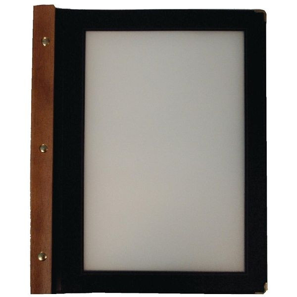 Securit menumap met houten rug zwart A4, H735