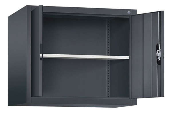 C+P bovenkast Acurado, H790xW930xD500mm, kleur: zwart-grijs, verzonken handgreep, 9285-000 S10192