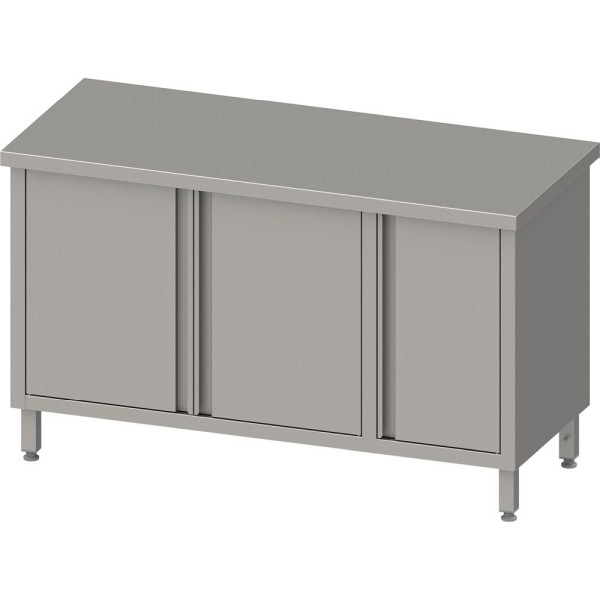 Stalgast werkkast met vleugeldeuren 2000x600x850mm, met vleugeldeurkast rechts, zonder opstand, gelast, VAS20607R
