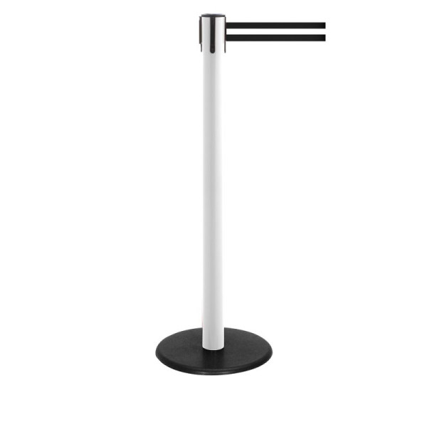 Stein HGS HGS personengeleidingssysteem -P-Line Famous-, wit, zwart/wit/zwart horizontaal (gestreept), met riemeindstuk (standaard), riemlengte: 2,3 m, 12802-0402