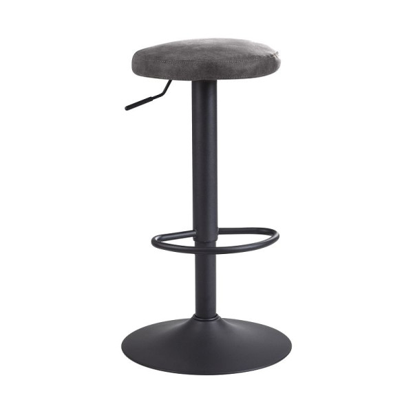 Wohnling barkruk grijs suèdelook zonder rugleuning 58 - 79 cm, WL6.194