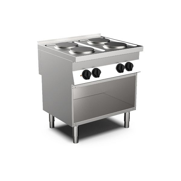 Mareno MO-700 elektrisch fornuis met 4 ronde kookplaten, 80cm, 170.407