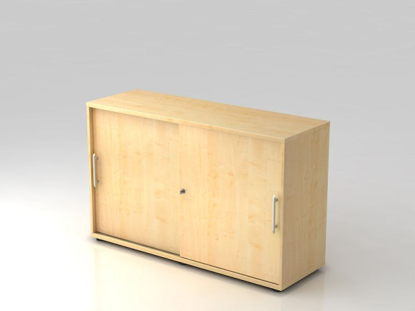 Hammerbacher schuifdeurkast 2OH 120cm relinggreep esdoorn/esdoorn, 120x40x74,8 cm (BxDxH), V1752S/3/3/RE