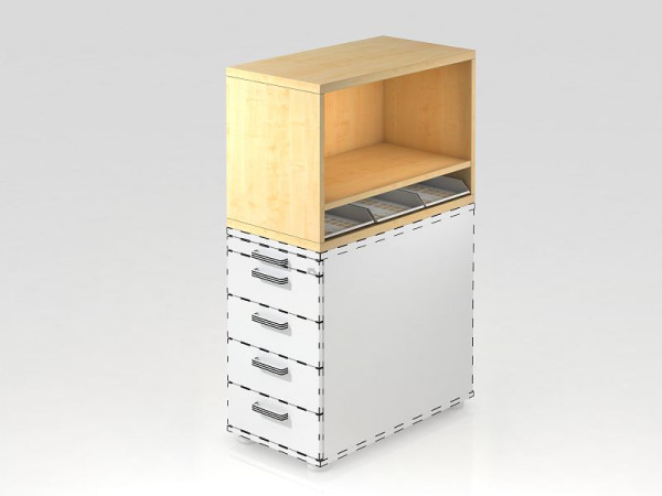Hammerbacher bovenste plank voor container SC esdoorn, 42,8x80x53 cm (BxDxH), VSCA1/3