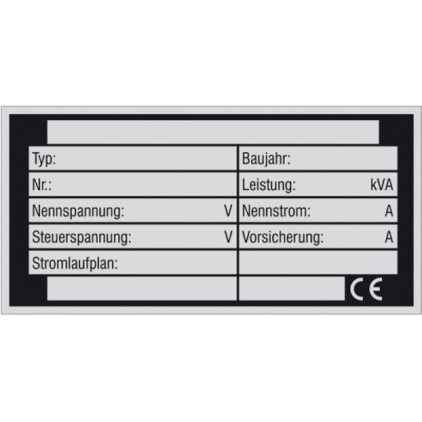 Stein HGS HGS naam- en typeplaatje 105 x 52 mm, voor zelfmarkering, 51.0761
