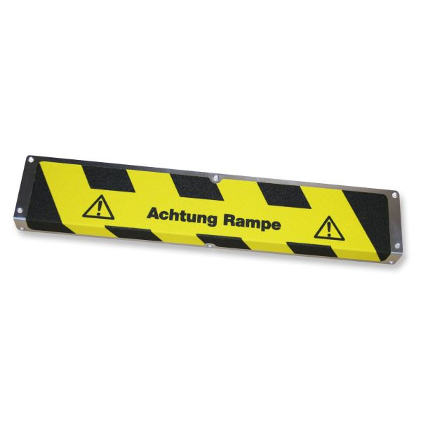Meelbroek antislip randprofiel aluminium met m2 antislip coating, "Attention Ramp" 120x635x45mm, AKM14F1