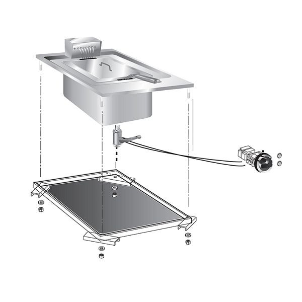 Gastro-Inox inbouw friteuse 10 liter 9kW, 40cm, 160.517