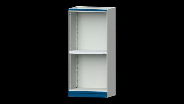 ANKE werkbanken basiskast modulair kastsysteem, model 102, 1015 x 720 x 2200 mm, lege behuizing open, RAL 7035/5010, 631.204