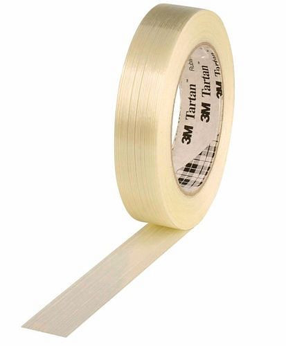 3M filamenttape voor verpakkingen van zware en gevaarlijke goederen, 25 mm breed x 50 m, dikte 100 µ, verpakking: 12 rollen, 299491