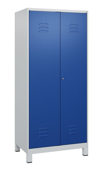 C+P luierkastje Classic PLUS SW, voeten, 2 vakken, 1800x800x500mm, 7035/5010, cilinderslot, 0800127-22 S10018
