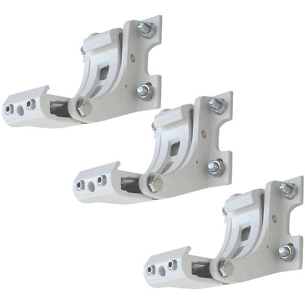 Mendler set van 3 muurbeugels voor luifel T124, muurbeugel adapter voor wandmontage, wit, 35606