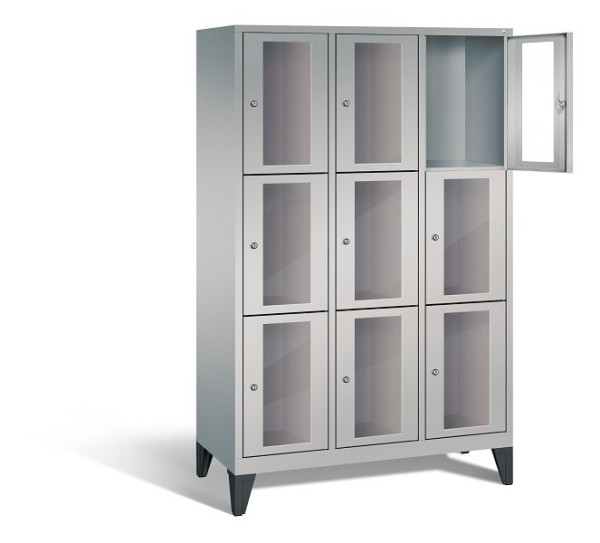 C+P lockerkast Classic, H1850xB1200xD500mm, kleur: wit aluminium, 8010A323 S10009