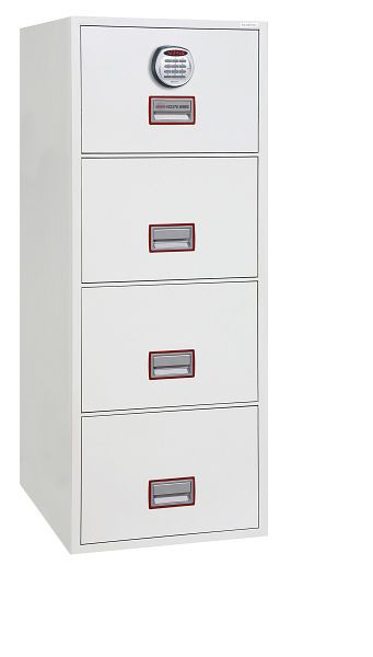 phoenix World Class verticale brandmap FS2274E archiefkast met 4 laden en elektronisch slot, FS2274E
