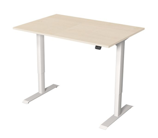 Kerkmann zit-statafel B 1200 x D 800 mm, elektrisch in hoogte verstelbaar van 720-1200 mm, esdoorn, 10359750