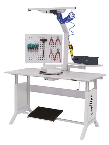 Bedrunka+Hirth werklijntafel met klem, afmetingen in mm (BxD): 1500 x 750, E07.75.1KLST
