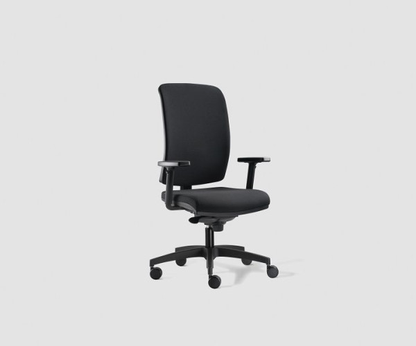 Bisley bureaudraaistoel Cometa, gecapitonneerde rugleuning en zitting, kunststof onderstel, COMEGKLMR6651