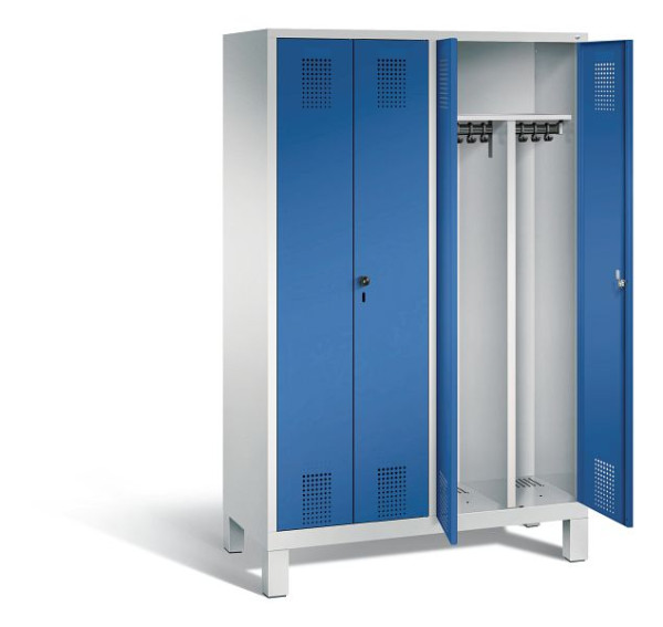 C+P zwart wit kastje Evolo, H1850xW1190xD500mm, kleur: lichtgrijs / gentiaanblauw, 48012-40 S10139
