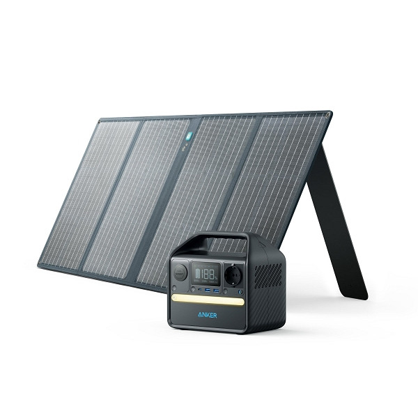 Anker 521 Solargenerator (Anker 521 PowerHouse, Powerstation, 256Wh, 200W mit 1× 100W Solarpanel), BUNDLE-B1720311
