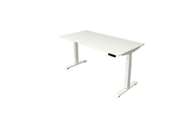 Kerkmann sta-/zittafel Move 4 nieuw 160 x 80 cm frame wit, tafelblad wit, 10090610