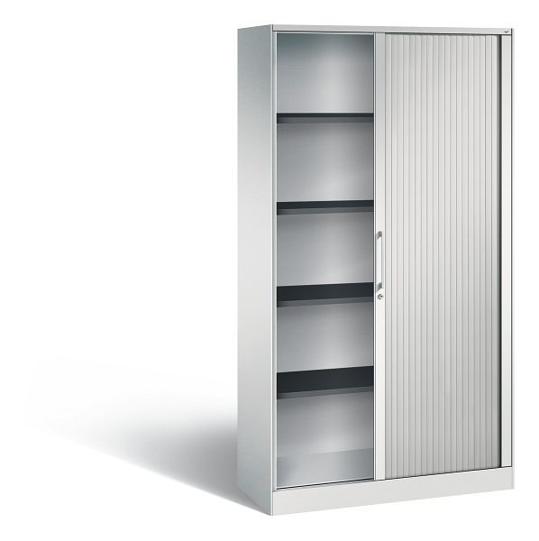 C+P rolluikkast Asisto, H1980xB1000xD435mm, kleur: lichtgrijs, beugelgreep, 5 FH, 143002-000 S10002