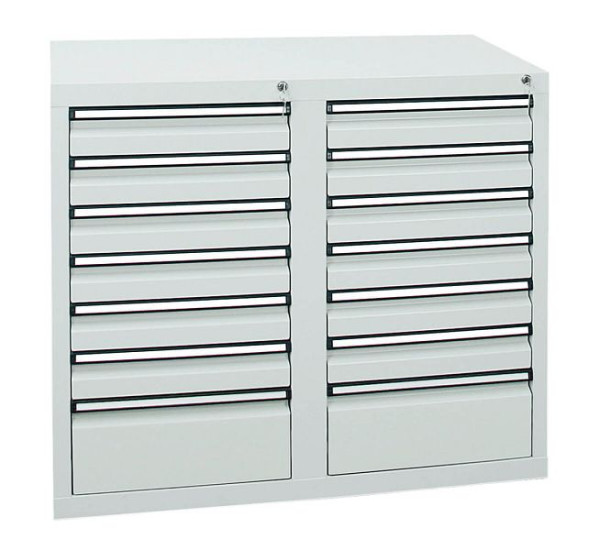 stumpf ladekast serie STS 410, RAL 7035/7035, 14 laden (12x100, 2x200 mm), 7102207
