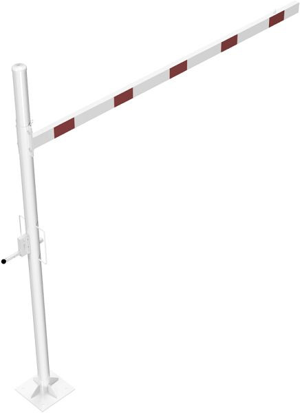 Hoogtebegrenzer, draai- en afsluitbaar, 3000 mm voor deuvels, dagmaatbreedte: 3000 mm wit/rood, 417_301ZBP