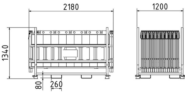 Schake slagboom SET type 32001, 20x slagboom NOX, zonder lampadapter, 33420K-32001-0